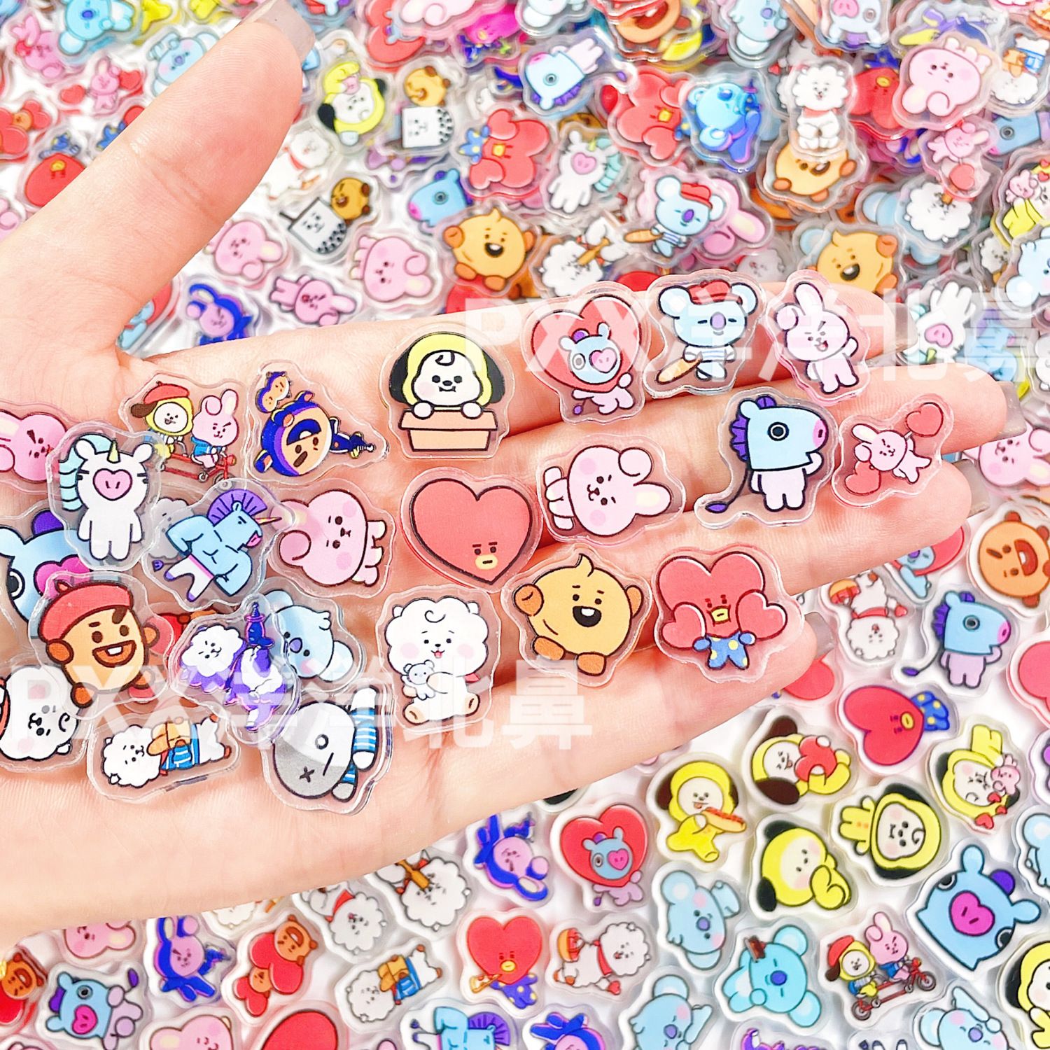 Cosplay Prop Diy - 100pcs BT21 BTS Single-Layer 1cm2cm4cm Acrylic