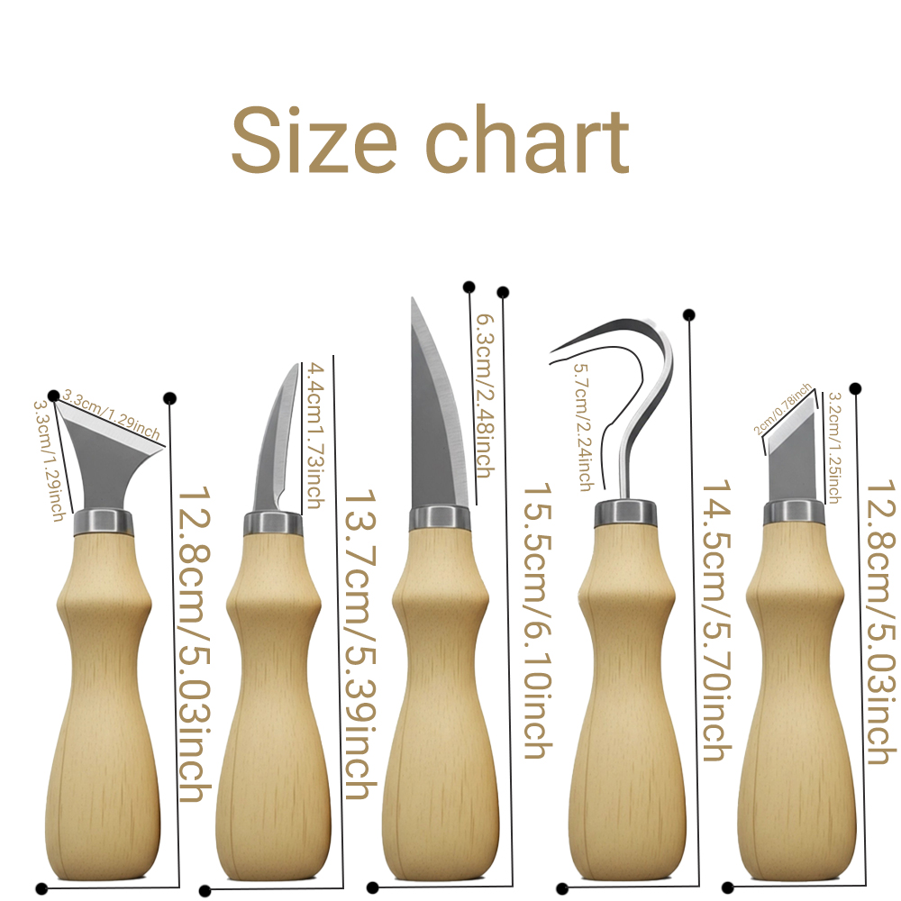 5PC Wood Carving Tools Set wit - Craft Knife Set 评论和价格
