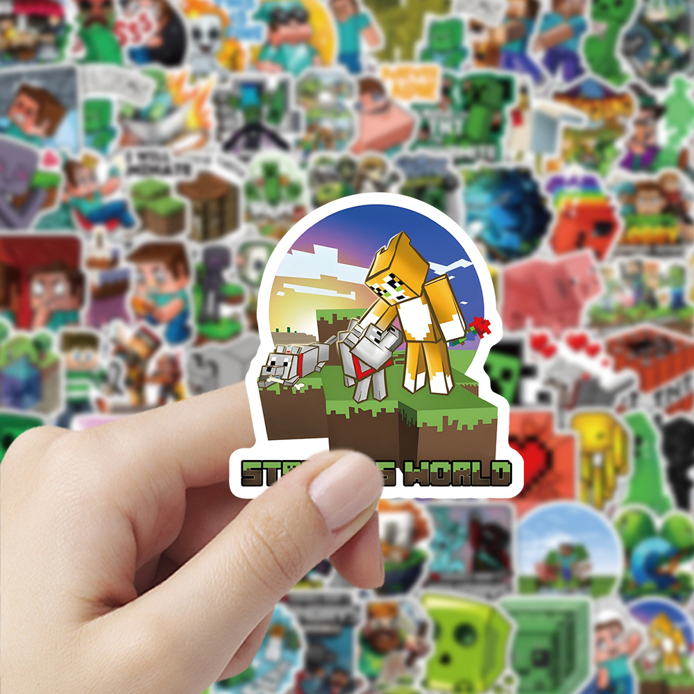 104pcs Minecrafte Stickers Cre - Cosplay Prop Dagger 评论和价格