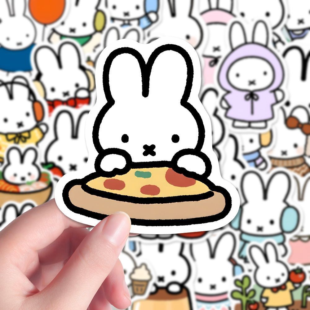 80PCS Kawaii Miffy Cute Sticke - Cosplay Floating Prop 评论和价格